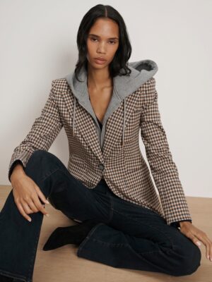 Livvy Houndstooth Dickey Jacket