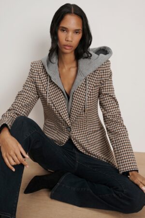 Livvy Houndstooth Dickey Jacket