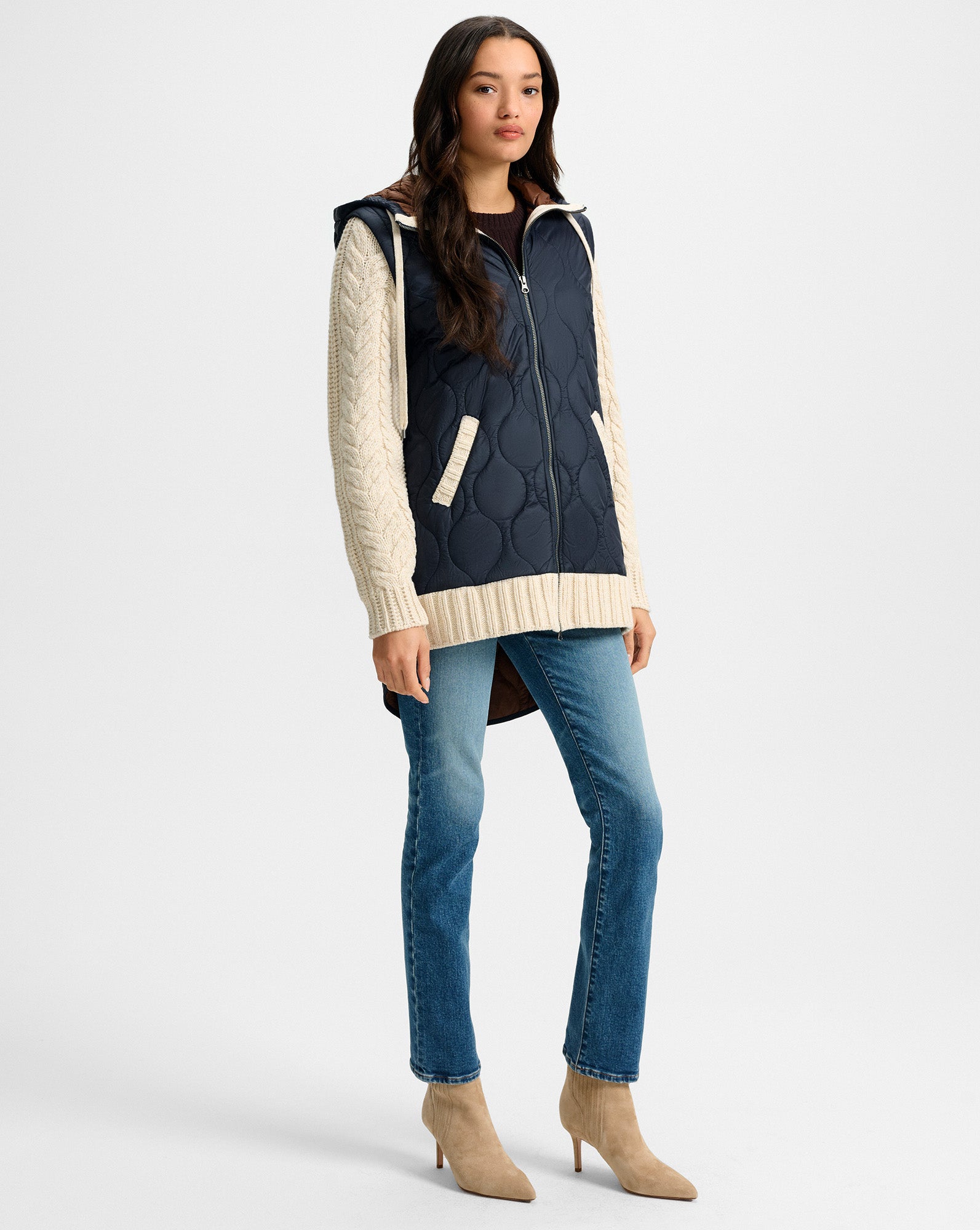 Barrows Knit-Sleeve Quilted Jacket - Image 2