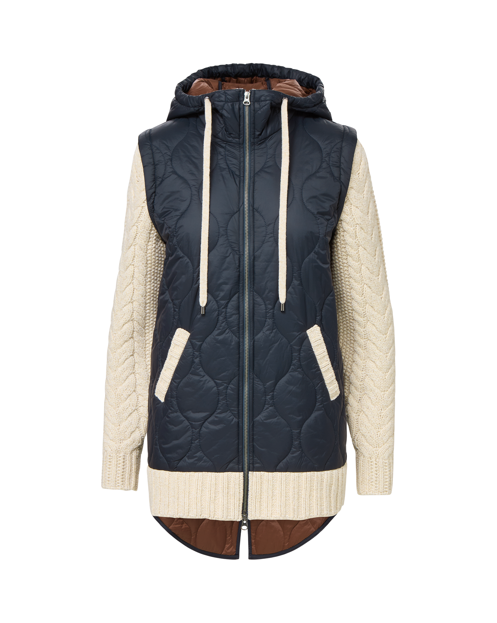 Barrows Knit-Sleeve Quilted Jacket - Image 5