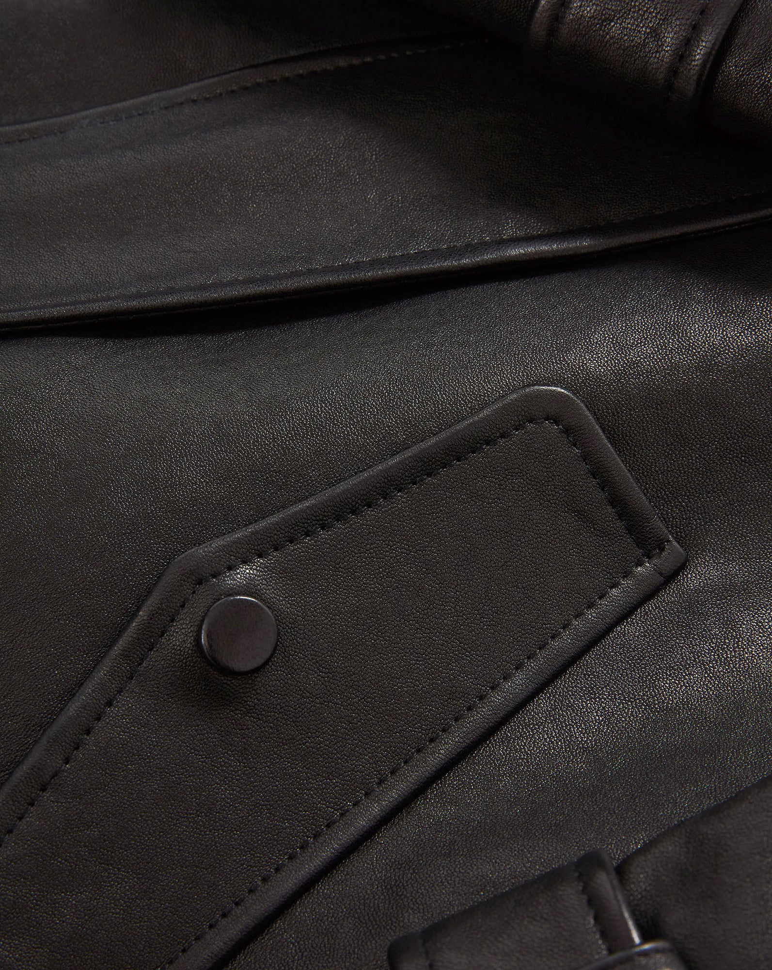 Bateman Cropped Leather Jacket - Image 3